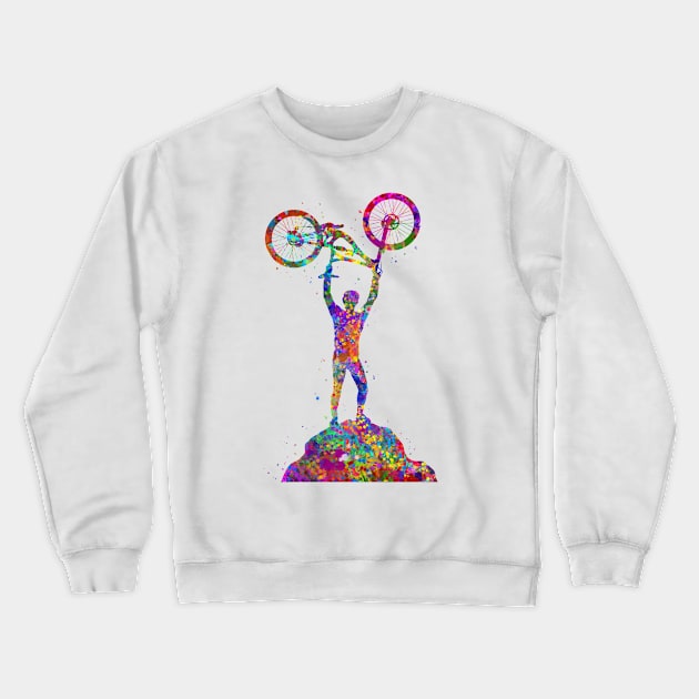 Downhill mountain bike Crewneck Sweatshirt by Yahya Art